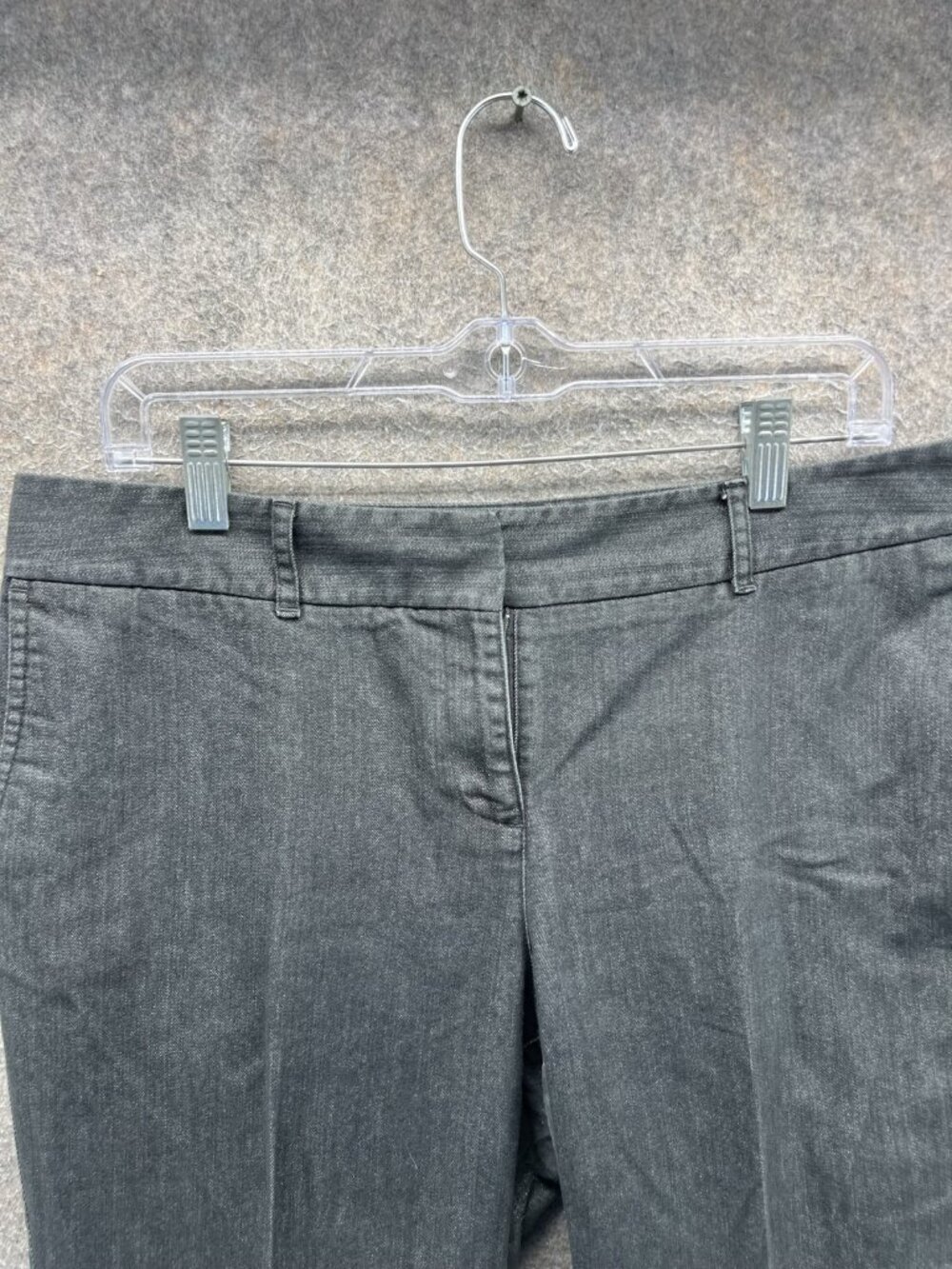 J. Jill Dress Pants Womens 12P Gray Cotton Blend Twill Straight Stretch Pockets - Picture 5 of 11